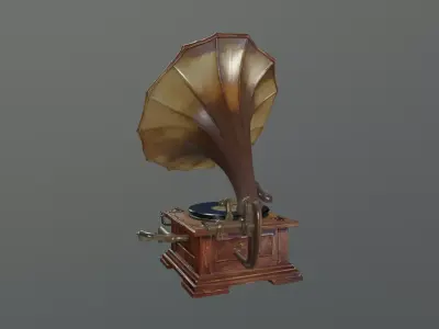 gramaphone 3D model
