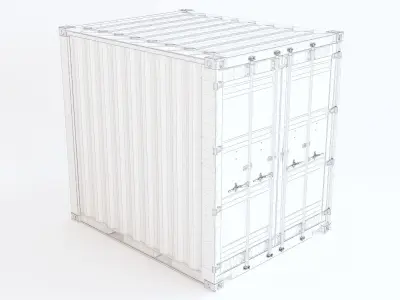 Container 10ft 01 3D model