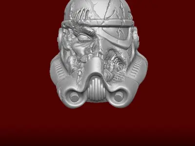 Zombie Troopers Collection fan art head for action figures 3D print model