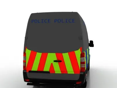 Mercedes Benz Sprinter L2H2 2015 England Police Prison UK 3D model