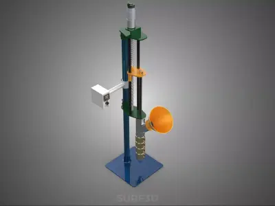 MINI SCALE SEMI AUTO PRESS INJECTION MOULDING MOULDER PLASTIC 3D model