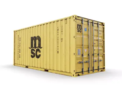 20 feet MSC standard  shipping container 3D model