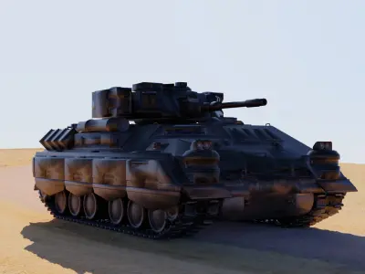 Sci-Fi Battle Tank High-Detail Game-Ready 3D Model 3D model