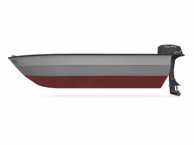 Small Motorboat Low-poly PBR Low-poly 3D model