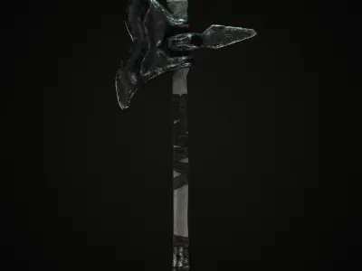 Axe Mark III Low-poly 3D model