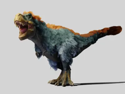 Tyrannosaurus rex Low-poly 3D model 6