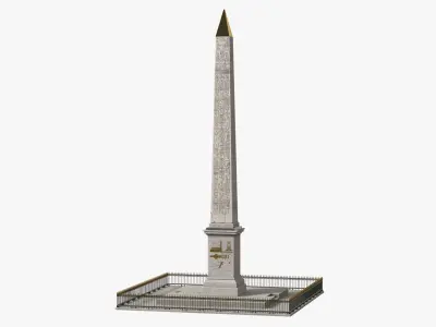 Luxor Obelisks Paris France 3D model