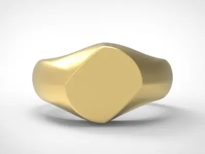 Signet ring unisex 3D print model