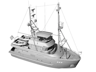 51 Foot Explorer Motor Yacht  3D model