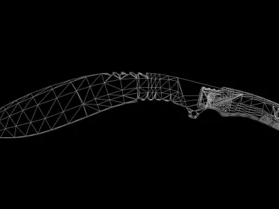 Kukri Knife Low-poly 3D model purchase