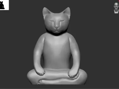 Yoga cat 3D print model
