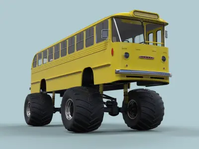 Monster Bus 3D model