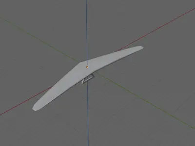 hang glider Low-poly 3D model
