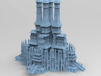 Ancient City Hyboria Walls 3 3D model