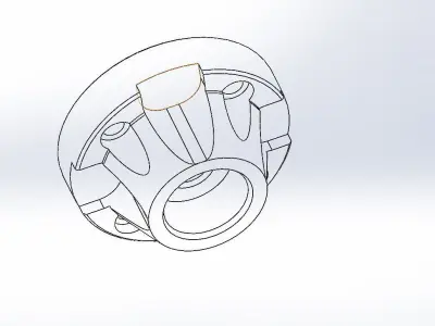 Bush of machine fixture unit 3d solid works model 3D model
