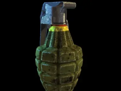 Mk2 grenade Low-poly 3D model 2