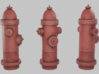 Fire hydrant Low-poly 3D model buy