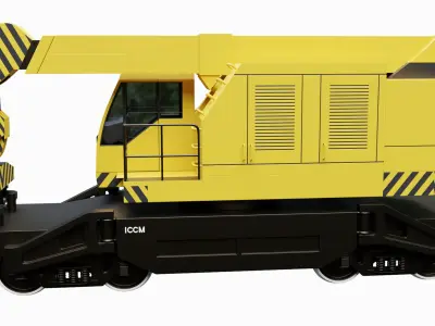 Railroad Crane 3D model purchase