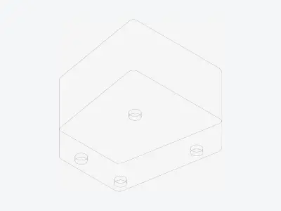 Furniture - Seating - Contemporary - Scoop - Foot Stool Low-poly 3D model
