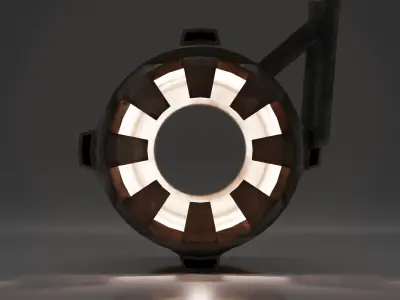 Sci-Fi Photon Blaster Laser Flash Light  Low-poly 3D model
