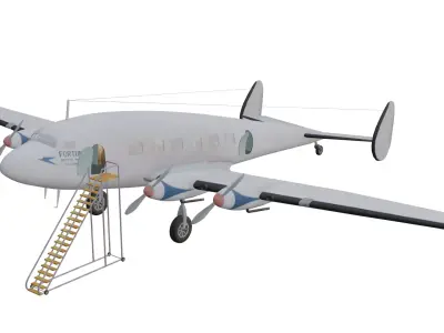 de Havilland DH91 Albatross Low-poly 3D model
