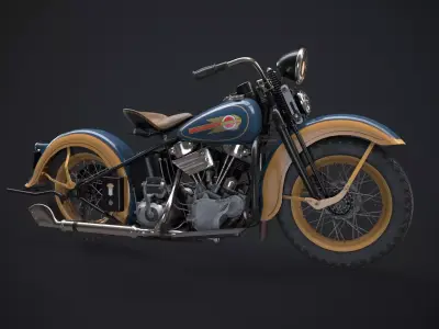 Motorcycle Low-poly 3D model get