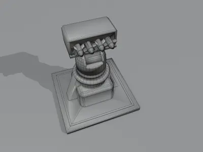Low Poly Missile Launcher Low-poly 3D model