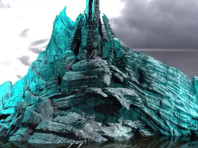 Mountain Fortress shards Kit bash 1 3D model