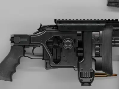 Blaser R93 XTEK Limited Australia Low-poly 3D model