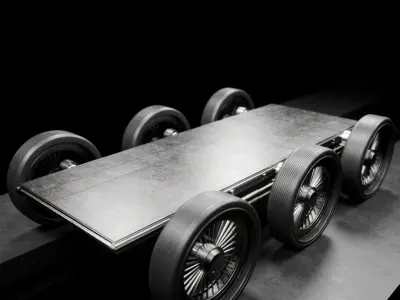 Futuristic cart transport 3d assets V4 Base Low-poly 3D model