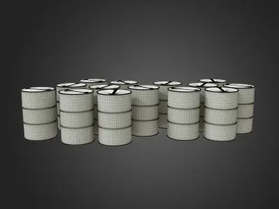 Barrels group of oil 3D model