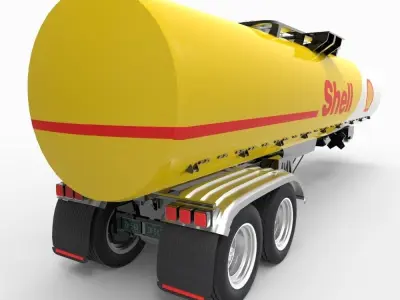 Shell Tanker Low-poly 3D model