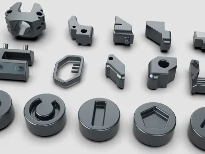 Robo Part sets kit hard surface robotic  3D model