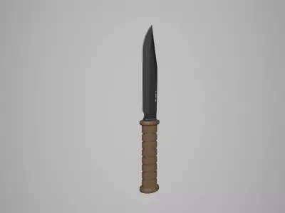 Knife Low-poly 3D model 4