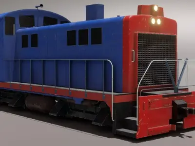 Diesel locomotive 3D model Low-poly 3D model purchase