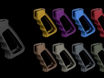 Guntec Ultralight Series Pistol Grip Gen2 Low-poly 3D model