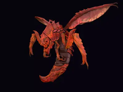 Drone Warrior  Low-poly 3D model