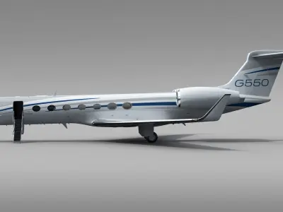 Gulfstream G550 Business Jet 3D model