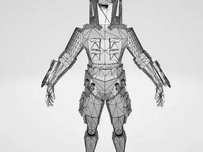 military alien   Free low-poly 3D model