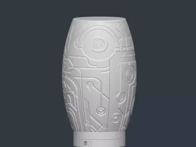 Sci fi Lamp Shade STL file  no supports 3D print model