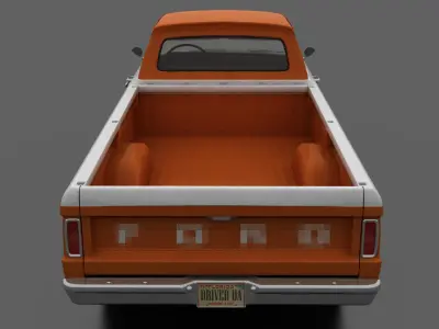 F-Series F-100 Styleside Pickup 1965 Low-poly 3D model
