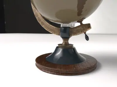 Bronze Globe Low-poly 3D model