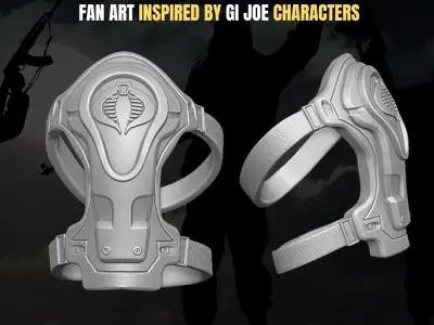 Cobra Shoulder Armor Fan Art for Action Figures 3D print model