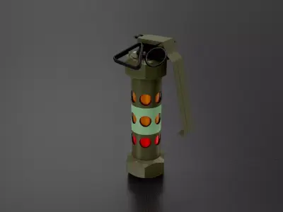 M84 Grenade Low-poly 3D model