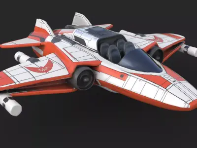 Airspeeder Xaro Low-poly 3D model