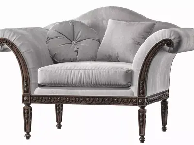 juliettes interiors italian armchair art 147 3D model