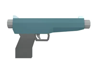 Low Poly Gun v1 002 Low-poly 3D model