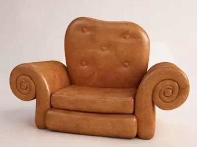 Armchair gingerbread chair 3D model