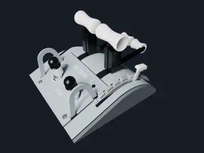 Thrust Lever and Fuel cuttoff switch panel 787 Dreamliner 3D model