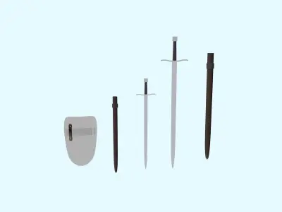 Sword Pack Low-poly 3D model